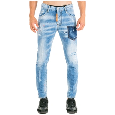 Shop Dsquared2 Jeans Denim Skater In Blu