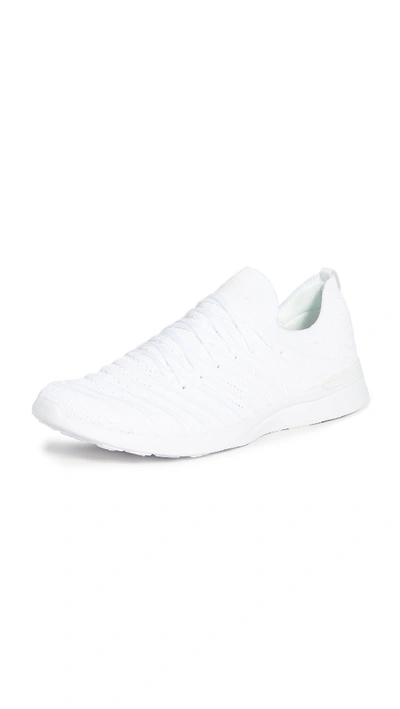 Shop Apl Athletic Propulsion Labs Techloom Wave Sneakers In White/white