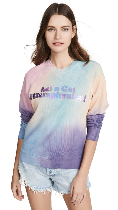 Shop Mother The Champ Crop Sweatshirt In Let's Get Metaphysical