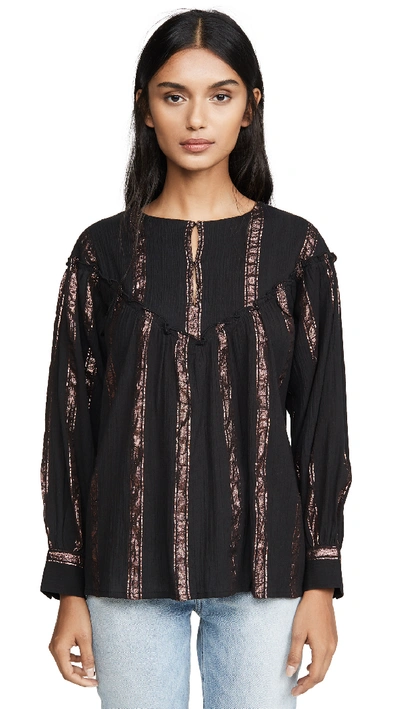 Shop Antik Batik Julia Blouse In Black