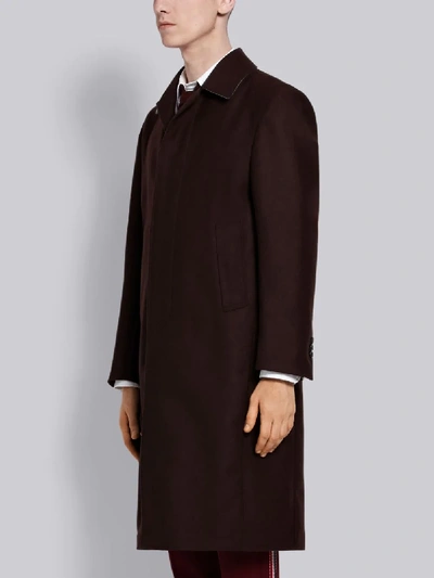 Shop Thom Browne Relaxed Bal Collar Overcoat