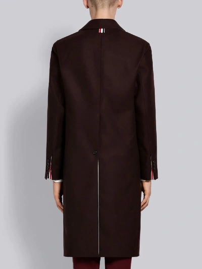 Shop Thom Browne Relaxed Bal Collar Overcoat