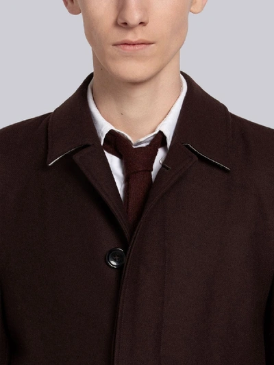 Shop Thom Browne Relaxed Bal Collar Overcoat