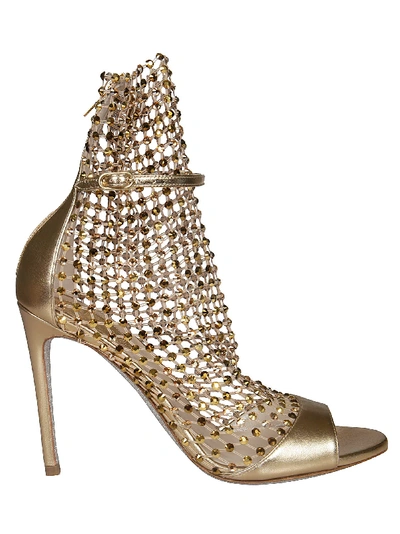 Shop René Caovilla Galaxia Sandals In Gold