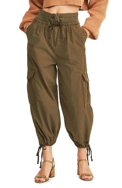 Shop Free People Fly Away Parachute Pants In Army