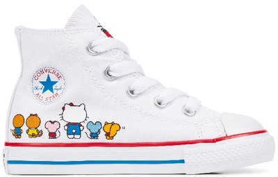 Pre-owned Converse Chuck Taylor All-star Hi Hello Kitty White (td) In White/prism Pink-white