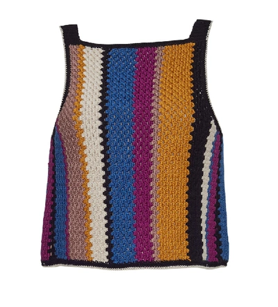 Shop Eleven Six Ali Crochet Top In Multi-stripe Combo