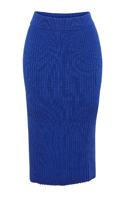 Shop Eleven Six Eva Sweater Skirt In Cobolt Blue