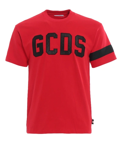 Shop Gcds Logo Patch Red T-shirt