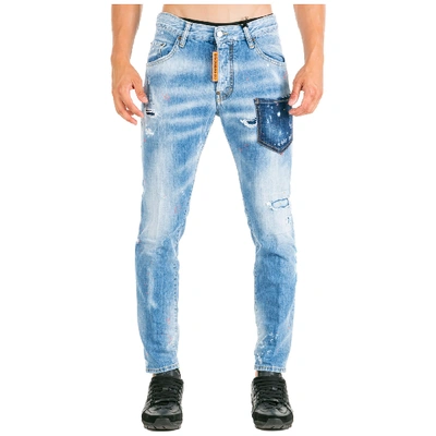 Shop Dsquared2 Men's Jeans Denim Skater In Blue