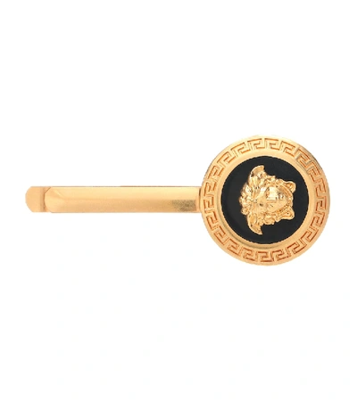 Shop Versace Medusa Hair Clip In Gold