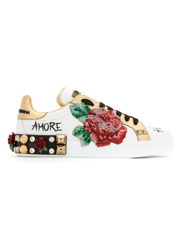 dolce gabbana rose sneakers