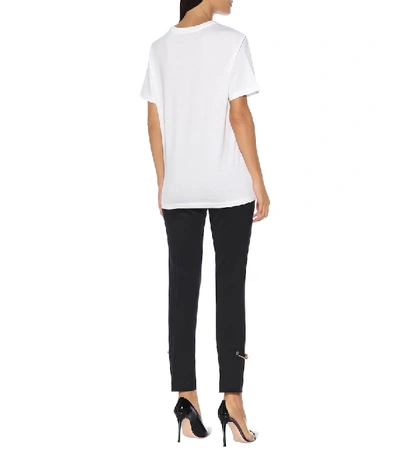 Shop Versace Printed Cotton-jersey T-shirt In White