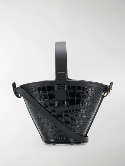 Shop Nico Giani Nelia Mini Croc Bag In Black