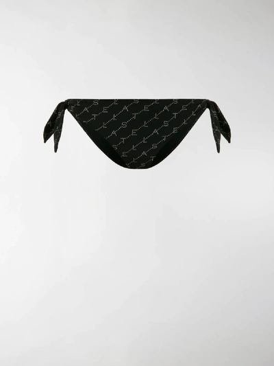 Shop Stella Mccartney Monogram Bikini Bottoms In Black