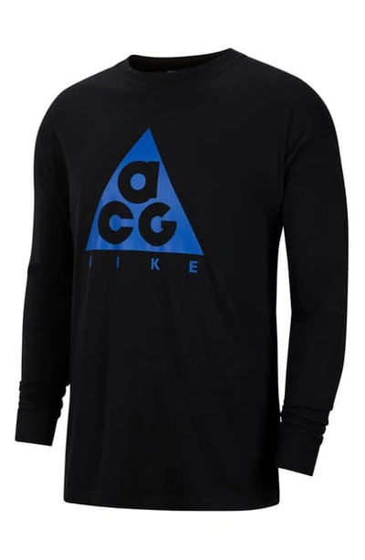 Shop Nike Logo T-shirt In Black/ Game Royal