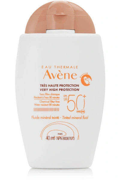 Shop Avene Spf50 Tinted Mineral Sunscreen Fluid, 40ml - Colorless
