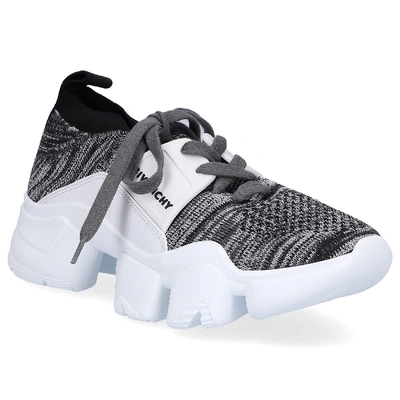 Shop Givenchy Low-top Sneakers Jaw Knittet In Grey,white