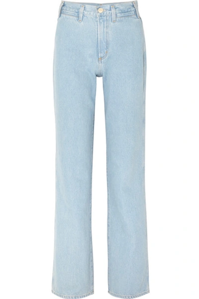 Shop Goldsign High-rise Wide-leg Jeans In Light Denim