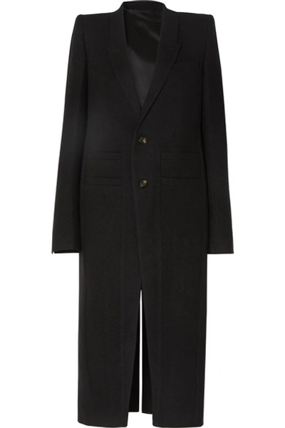 Shop Rick Owens Cappotto Wool Coat In Black