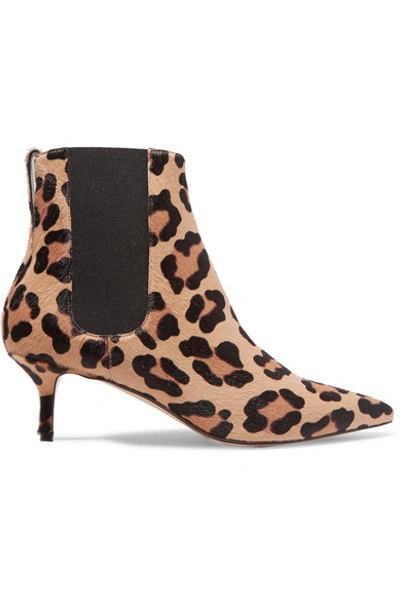 Shop Francesco Russo Leopard-print Calf Hair Chelsea Boots In Leopard Print