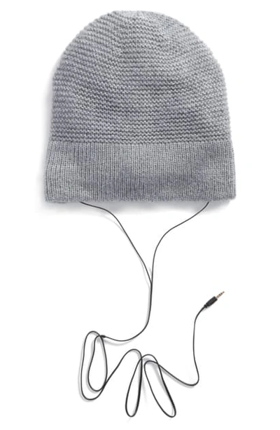 Shop Rebecca Minkoff Slouchy Beanie With Headphones - Grey In Heather Gray