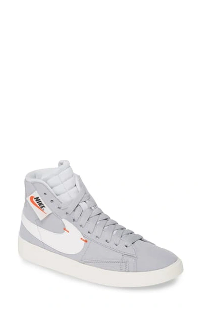 Shop Nike Blazer Mid Rebel Sneaker In Wolf Grey/ Platinum/ Orange