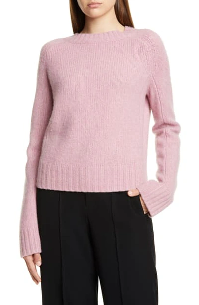 Shop Vince Shrunken Mock Neck Cashmere Sweater In Champagne Pink