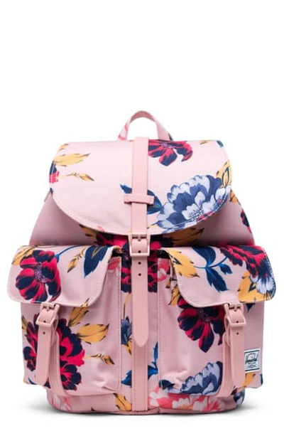 Shop Herschel Supply Co X-small Dawson Backpack - Pink In Winter Flora