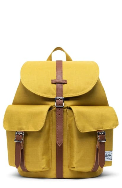 Shop Herschel Supply Co X-small Dawson Backpack - Yellow In Arrowwwod Crosshatch