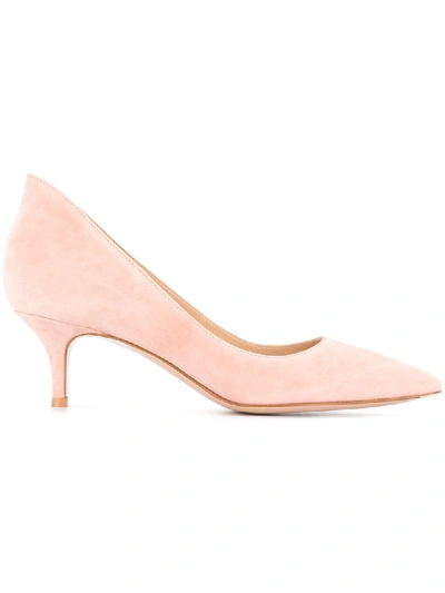 Shop Gianvito Rossi Pointed Pumps In Pink