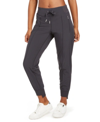 Shop Calvin Klein Performance Step-hem Joggers In Charcoal