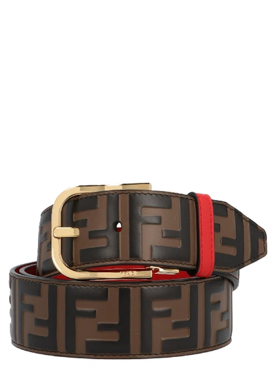 Shop Fendi Belt In Brown