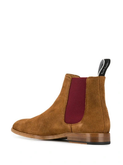Shop Ps By Paul Smith Brown Suede Ankle Boots