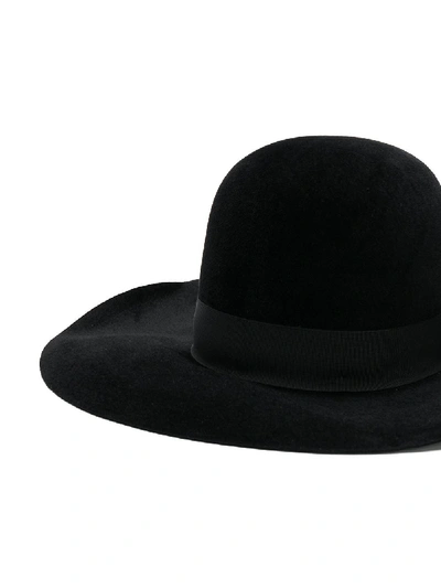 Shop Dolce & Gabbana Wide Brim Hat In Black