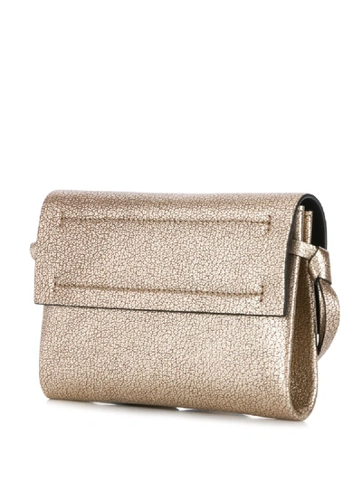 Shop Valentino Vring Leather Belt Bag In Gold