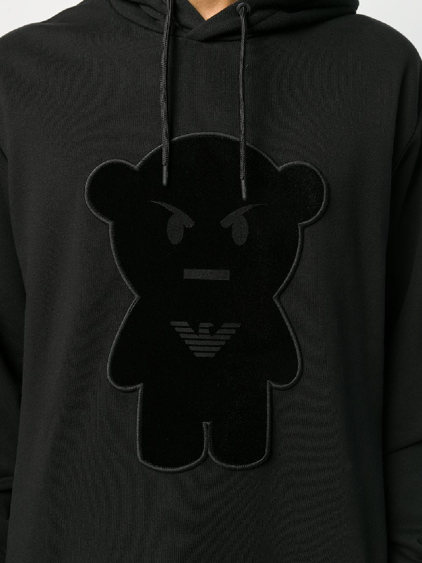 armani manga bear hoodie