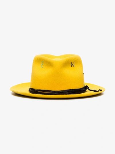 Shop Nick Fouquet Yellow Compass Fedora Hat