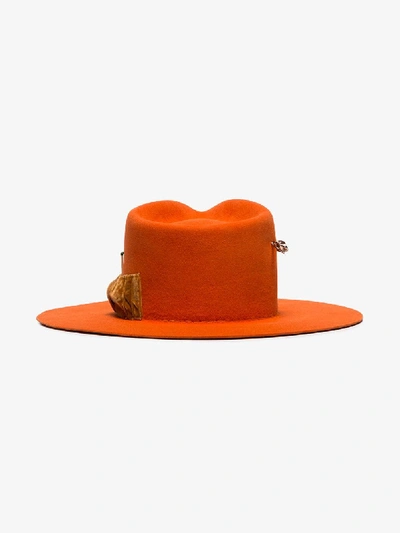Shop Nick Fouquet Orange Dunbar Fedora Hat
