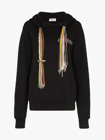 Shop Ambush Multicoloured Cord Cotton Hoodie In Black