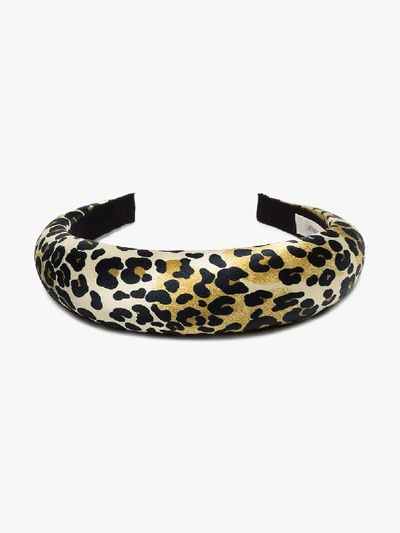 Shop Jennifer Behr Multicoloured Thada Leopard Print Headband