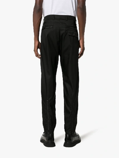 Shop Prada Gerade Hose In Black