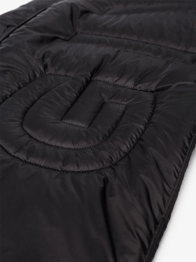 Shop Givenchy Black Logo Quilted Nylon Scarf