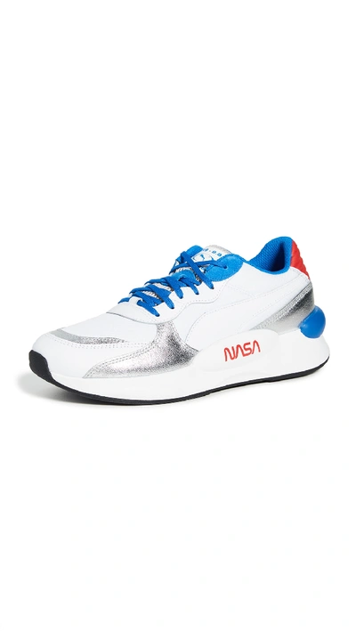 Shop Puma X Space Agency Rs 9.8 Sneakers In  White/ Silver