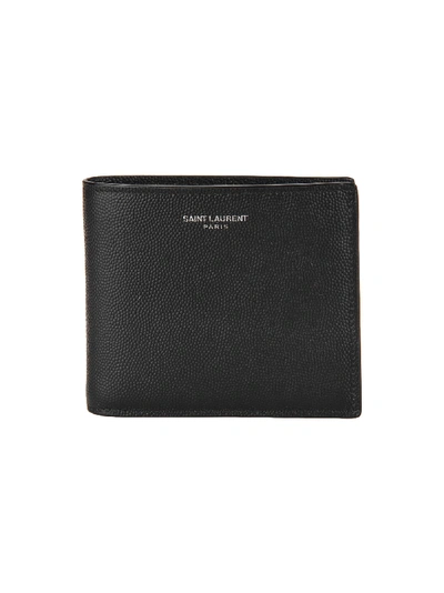 Shop Saint Laurent Paris East/west Wallet In Black