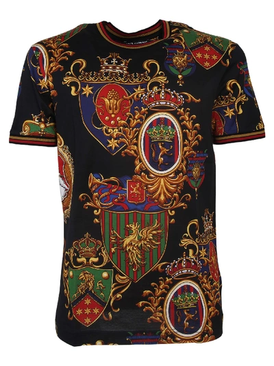 Shop Dolce & Gabbana Short Sleeve T-shirt In B Nero Stemmi