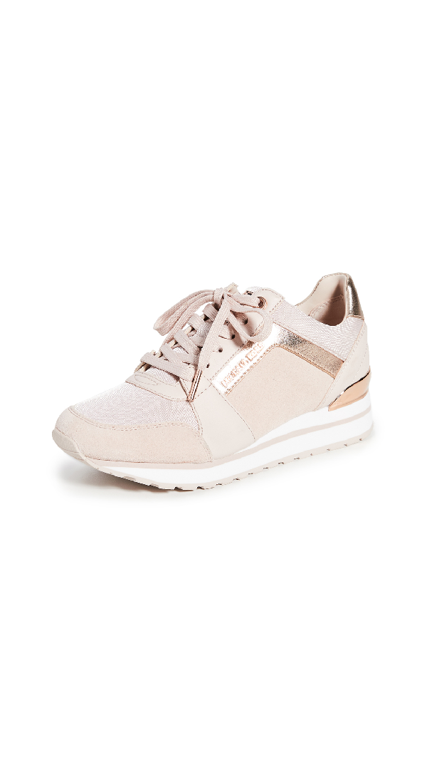 billie metallic leather and satin sneaker