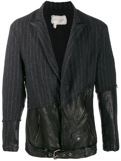 Shop Greg Lauren Contrast Jacket - Black