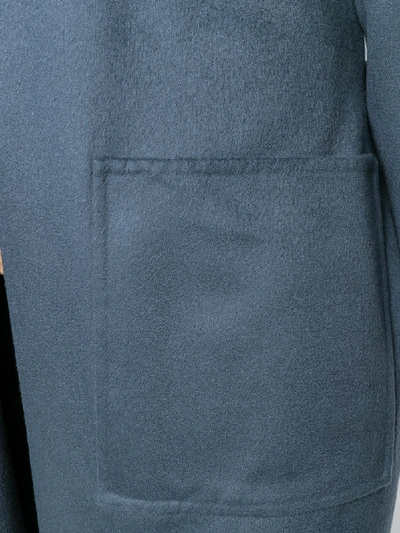 Shop Loewe Cashmere Belted Coat In Blue