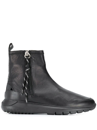 Shop Hogan Interactive3 Ankle Boots In Black